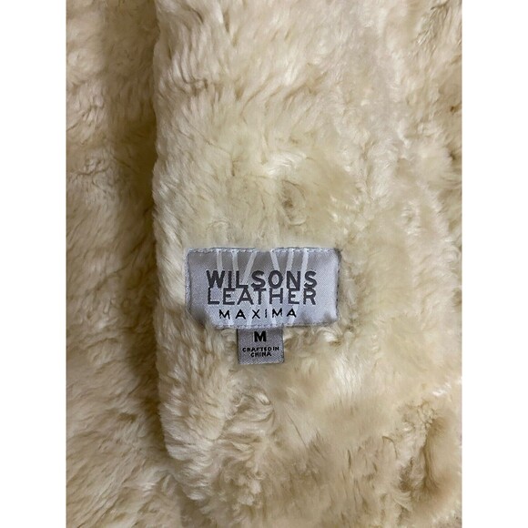 Vintage Wilson’s Leather Maxima Y2K Genuine Leather Faux Fur Women’s Coat Size M - Picture 12 of 16